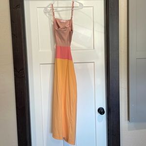 Pink Lily Colorblock Cutout Dress